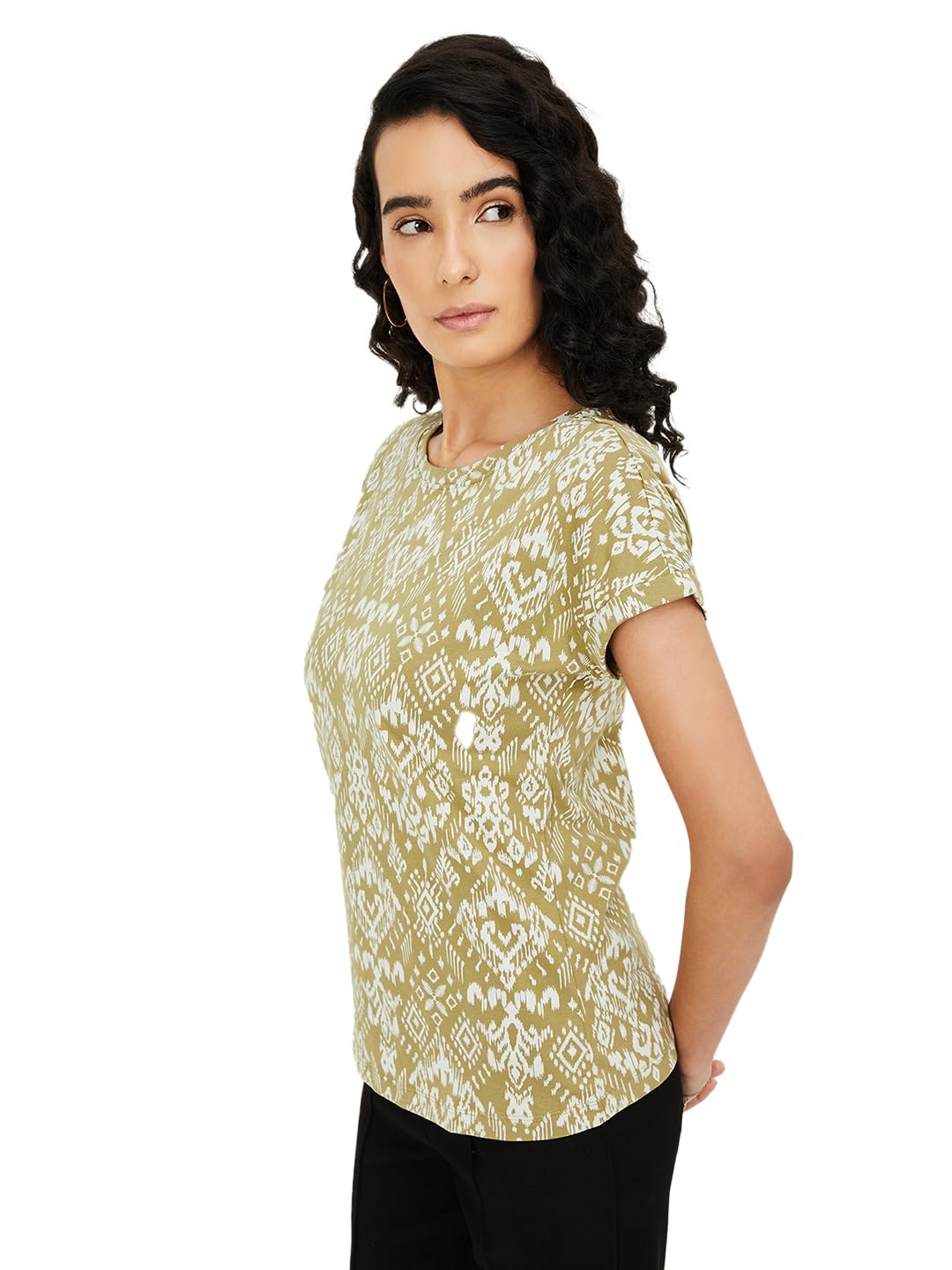Women Printed TShirt, Light Green,Xxl 2