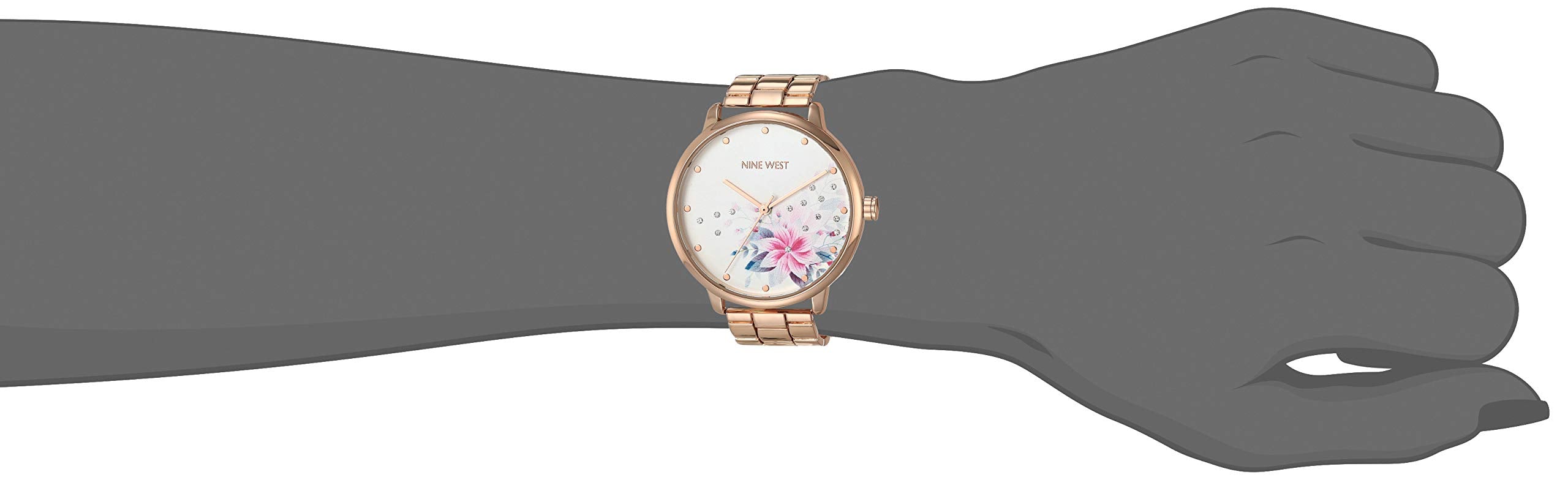 Nine West Women's Crystal Accented Bracelet Watch
