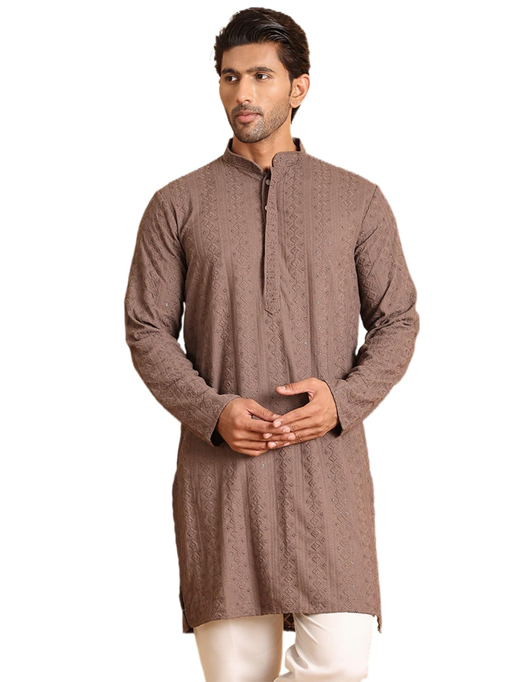 Jompers Mens Embroidered & Sequins Straight Kurta