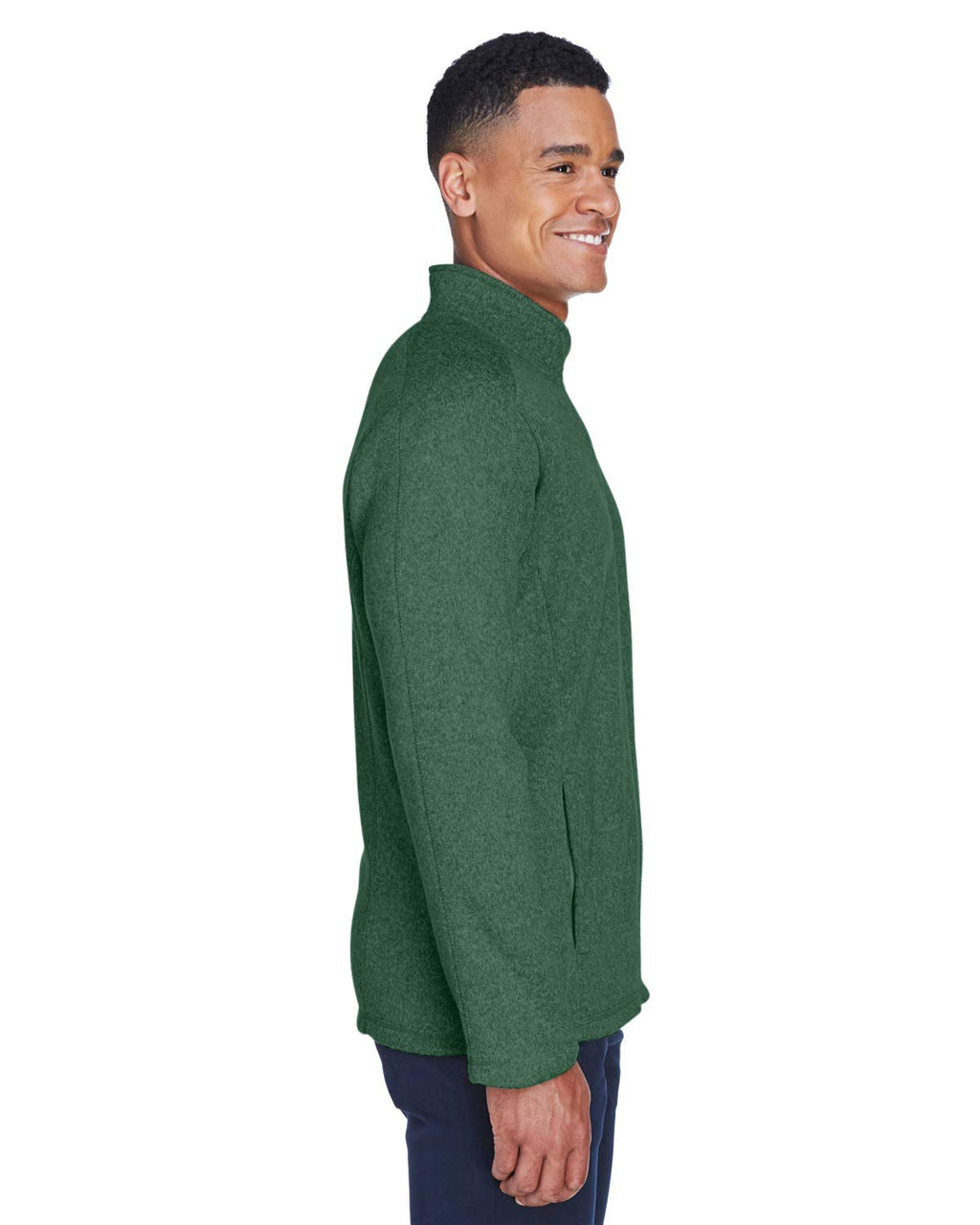 Mens Bristol Full-Zip Sweater Fleece Jacket - gREY HEATHER - S(D0102H7YEK8)