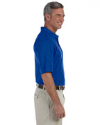 Mens 6 oz Ringspun cotton Piqu Short-Sleeve Polo - WHITE - 5XL(D0102H7KYg6)