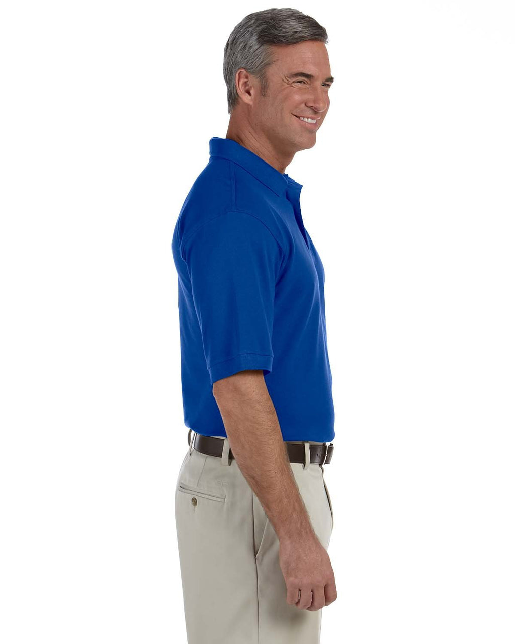 Mens 6 oz Ringspun cotton Piqu Short-Sleeve Polo - WHITE - 5XL(D0102H7KYL6)