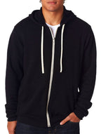 Unisex Triblend Sponge Fleece Full-Zip Hoodie - cHAR BLK TRIBLND - XS(D0102H78E06)