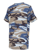 Youth camo T-Shirt - BLUE WOODLAND - XS(D0102H7MYZ8)