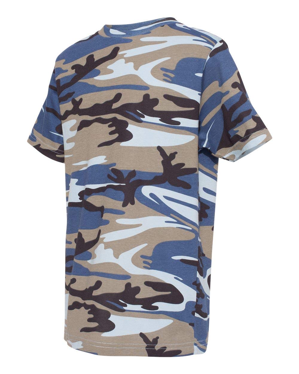 Youth camo T-Shirt - BLUE WOODLAND - XS(D0102H7MYDJ)