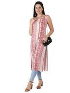 PATLANI Womens Crepe Full Stitched Kurti. White