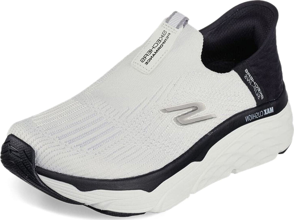 Skechers Women's Hands Free Slip-Ins Max Cushioning Elite-Smooth Transition Sneaker, White/Black, 10