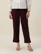 Fabindia Womens Relaxed Casual Pants (1025732MAROON_Maroon