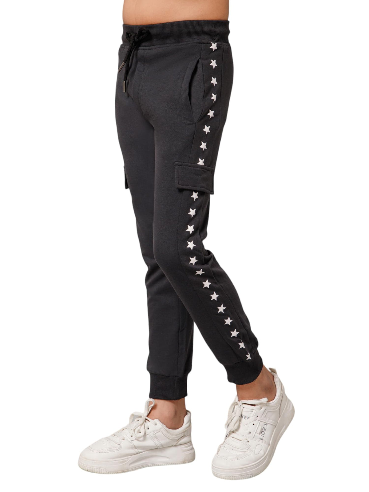 Alan Jones Clothing Boys Printed Cotton Joggers Track Pant (Dark Grey_1617 Years) 16-17
