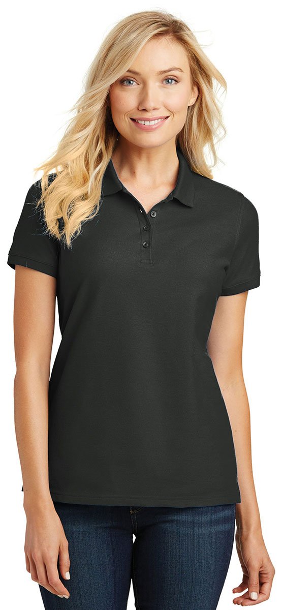 Port Authority Ladies core classic Pique Polo L100 Deep Black XL