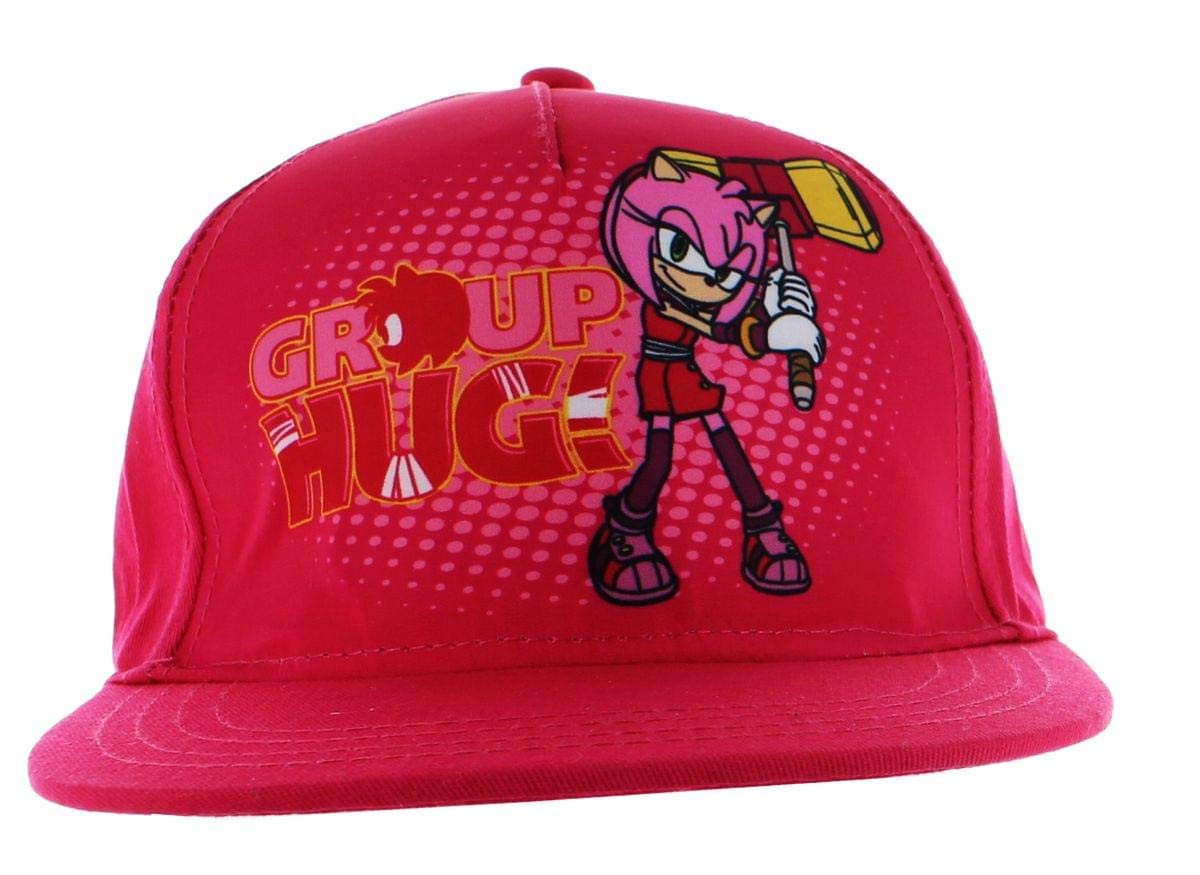 Sonic The Hedgehog Group Hug Snapback Hat, Pink