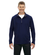 Mens Radar Quarter-Zip Performance Long-Sleeve Top - BLK TRU ROYAL - L(D0102H7K8AJ)