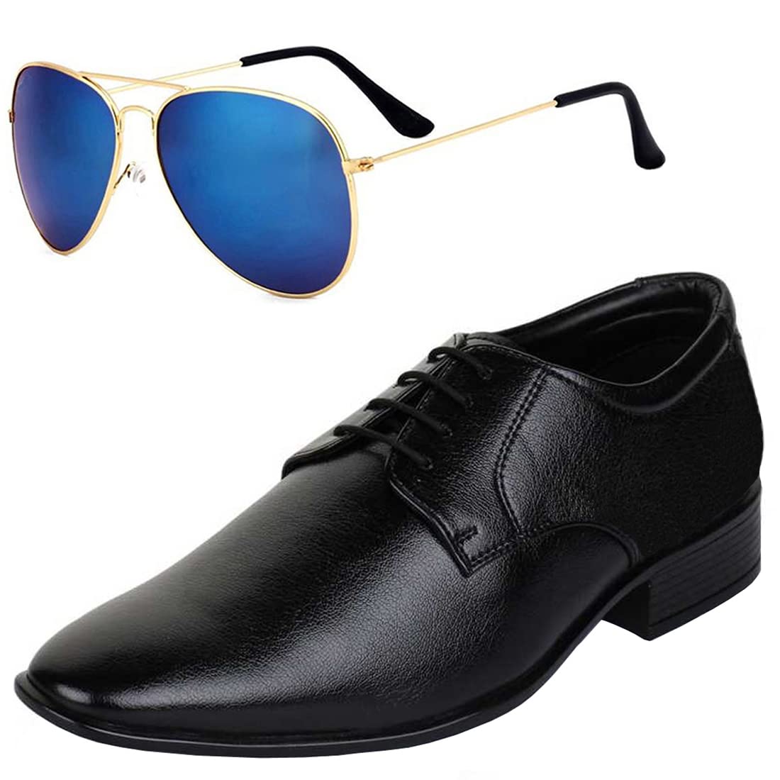 Vitoria Fashnable Mens Synthetic Leather Formal Shoes with Free Unisex Sunglasses/Office Shoes/Suit Shoes/Dress Shoes/Party Sho 7