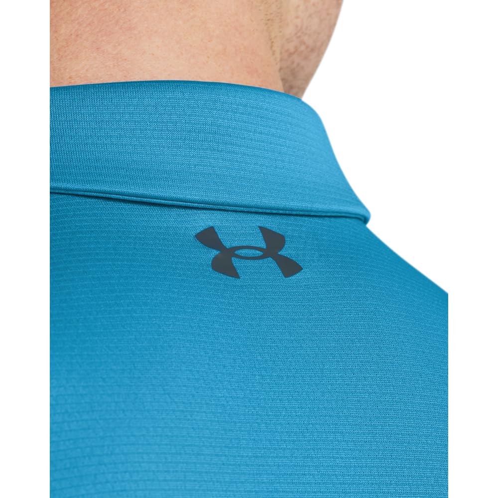 Under Armour Men's Tech Golf Polo, (421) Capri / / Pitch Gray, Medium