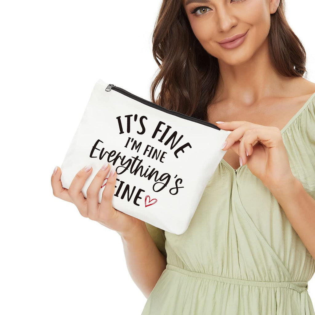 Inspirational Gifts for Women, Positive Inspirational Quotes Makeup Bag - Uplifting Encouragement Gifts for Women, Girls, Teens,