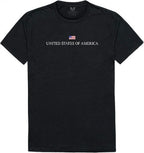 Relaxed Graphic Tee, USA, Black, L