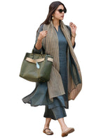 ANNI DESIGNER Womens Rayon Blend Solid Straight Kurta with Pant & Dupatta (Raja Saab Grey-VKS11_XL_Grey_X-Large)