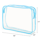 Tbestmax 10 Pack Clear Cosmetic Bags Makeup Bags Portable Waterproof TSA Approved Travel Toiletry Bags Large Organizer
