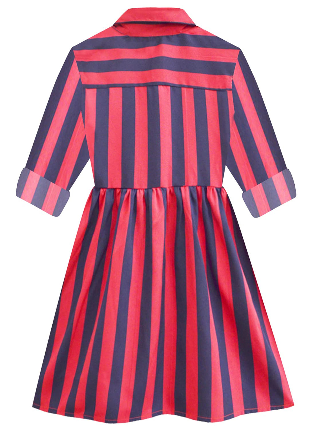 A.T.U.N. Girls Shirt Dress Navy-Red
