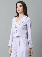 Kotty WomenS Solid Single Breasted Casual Blazer Light Purple