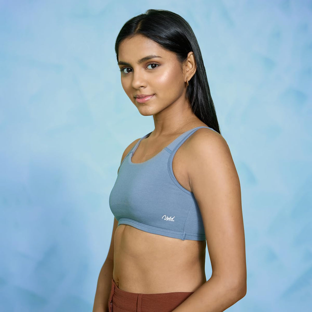 NYKD Everyday Cotton T-shirt Bra for Women Daily Use, Medium Coverage , Lightweight- Teen Bra for Everyday use - Bra, NYB272, Li