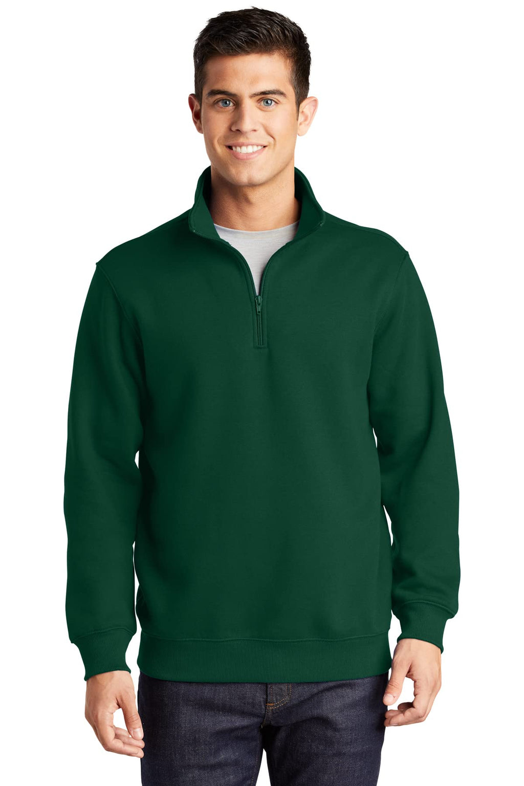 Sport-Tek 1/4-Zip Sweatshirt L Forest Green