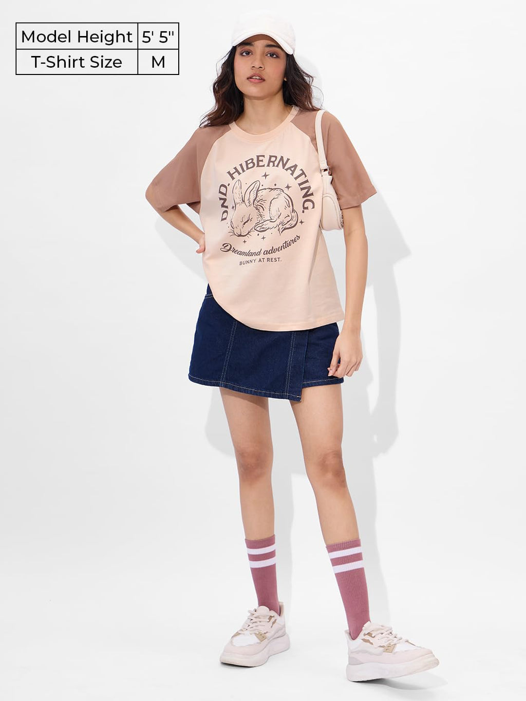 The Souled Store DND Cotton Women & Girls Short Sleeve Round Neck Graphic Printed Relaxed Fit T-Shirts Brown