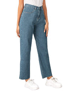 KOTTY Women High Rise Cotton Lycra Blend Ankle Length Jeans