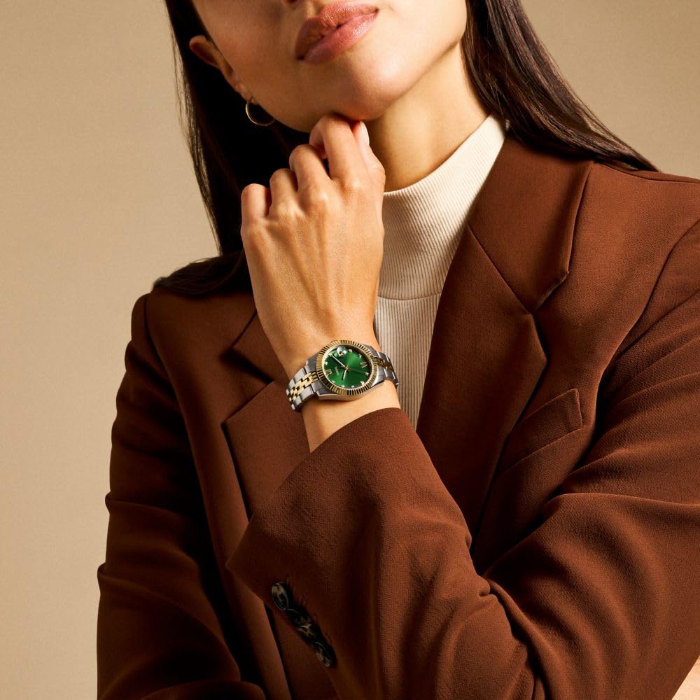 Fossil Women's Scarlette Three-Hand Date Two-Tone Stainless Steel Watch