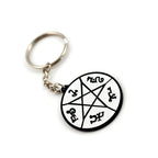 Official Supernatural Devils Trap Metal Keychain - Features Soft Enamel Design - Perfect for Rings, Purses, Backpacks - Premium
