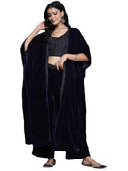 Libas Womens Solid Velvet Co-Ord Set For Women