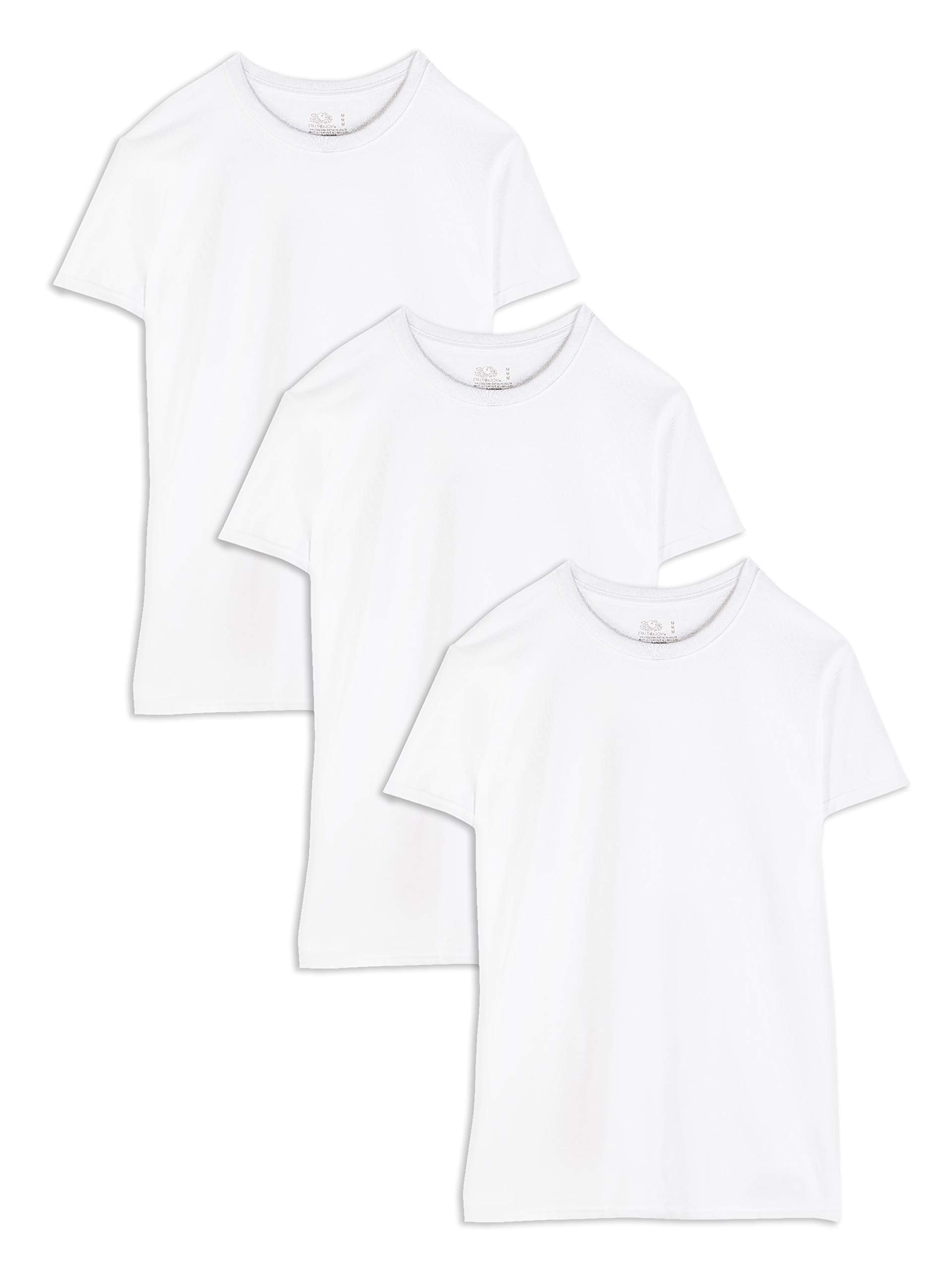 Fruit Of The Loom Men's Tall Tag-Free Undershirts, Big Man-Crew-3 Pack, XX-Large