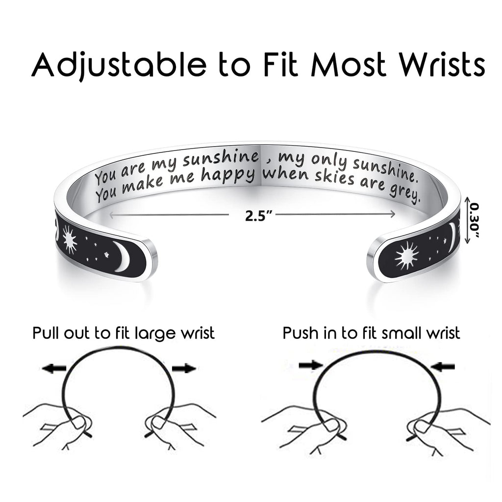 TONY & SANDY You Are My Sunshine Gifts Jewelry Bracelet Inspirational Graduation Teen Girl Gifts Ideas Daughter Granddaughter