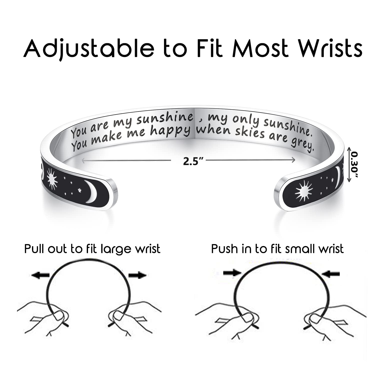 TONY & SANDY You Are My Sunshine Gifts Jewelry Bracelet Inspirational Graduation Teen Girl Gifts Ideas Daughter Granddaughter