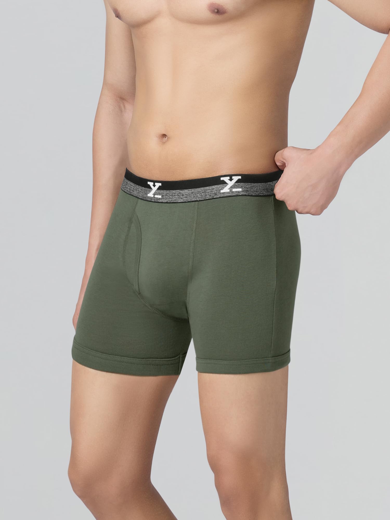 XYXX Mens Nova Cotton Boxer Brief for Men Pack of 2 |Regular Fit with intellifresh No-Marks Waistband | Solid Underwear for Men
