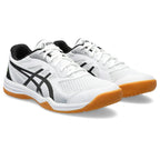 ASICS Men's Upcourt 5 Indoor Sport Shoe, 8, White/Safety Yellow
