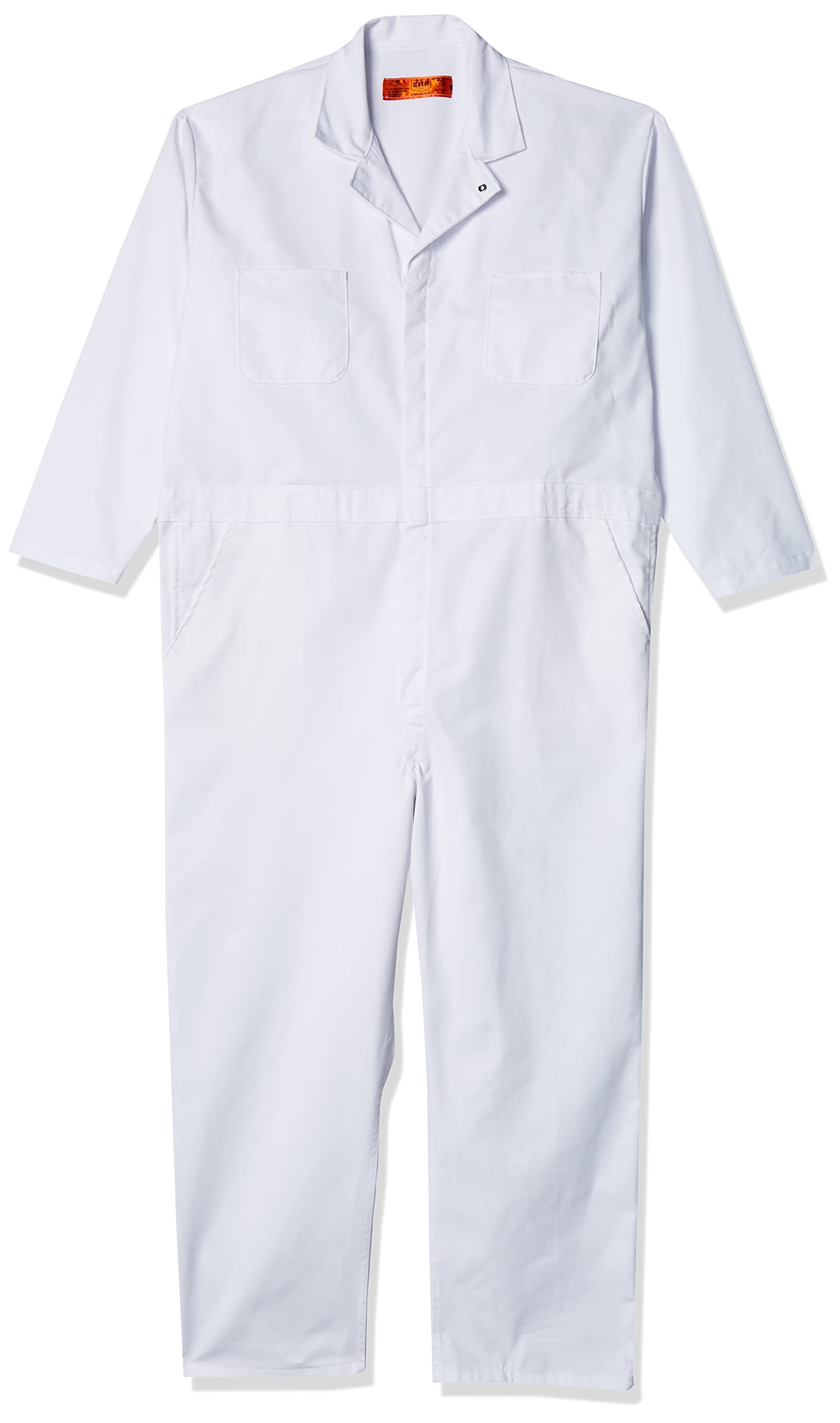 Red Kap Men's Twill Action Back Coverall, White, Small