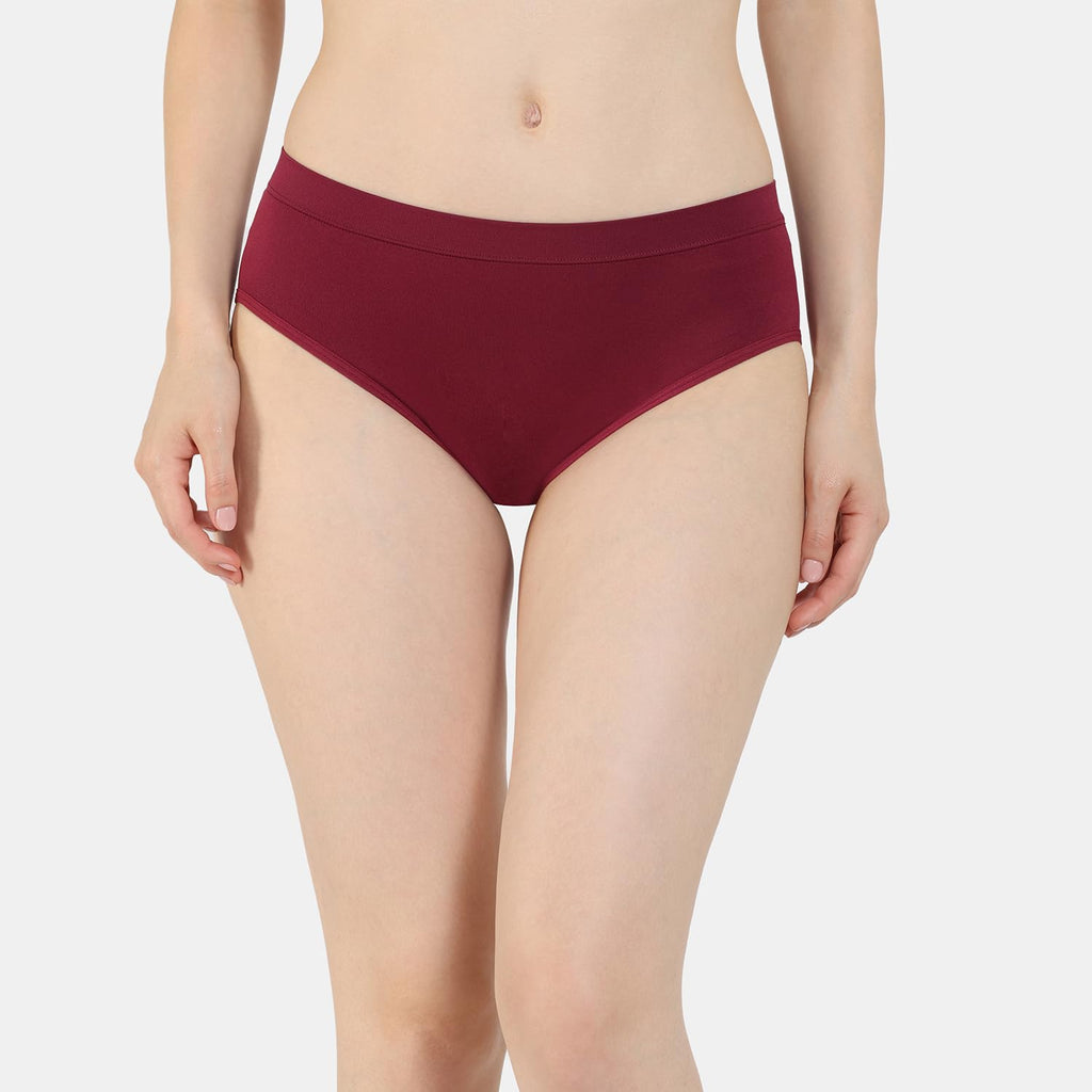 Zivame Womens Pure Cotton Classic Solid Hipster Panties (Pack of 3) (ZI2539-Anthracite Rhodendron Roebuck_Anthracite