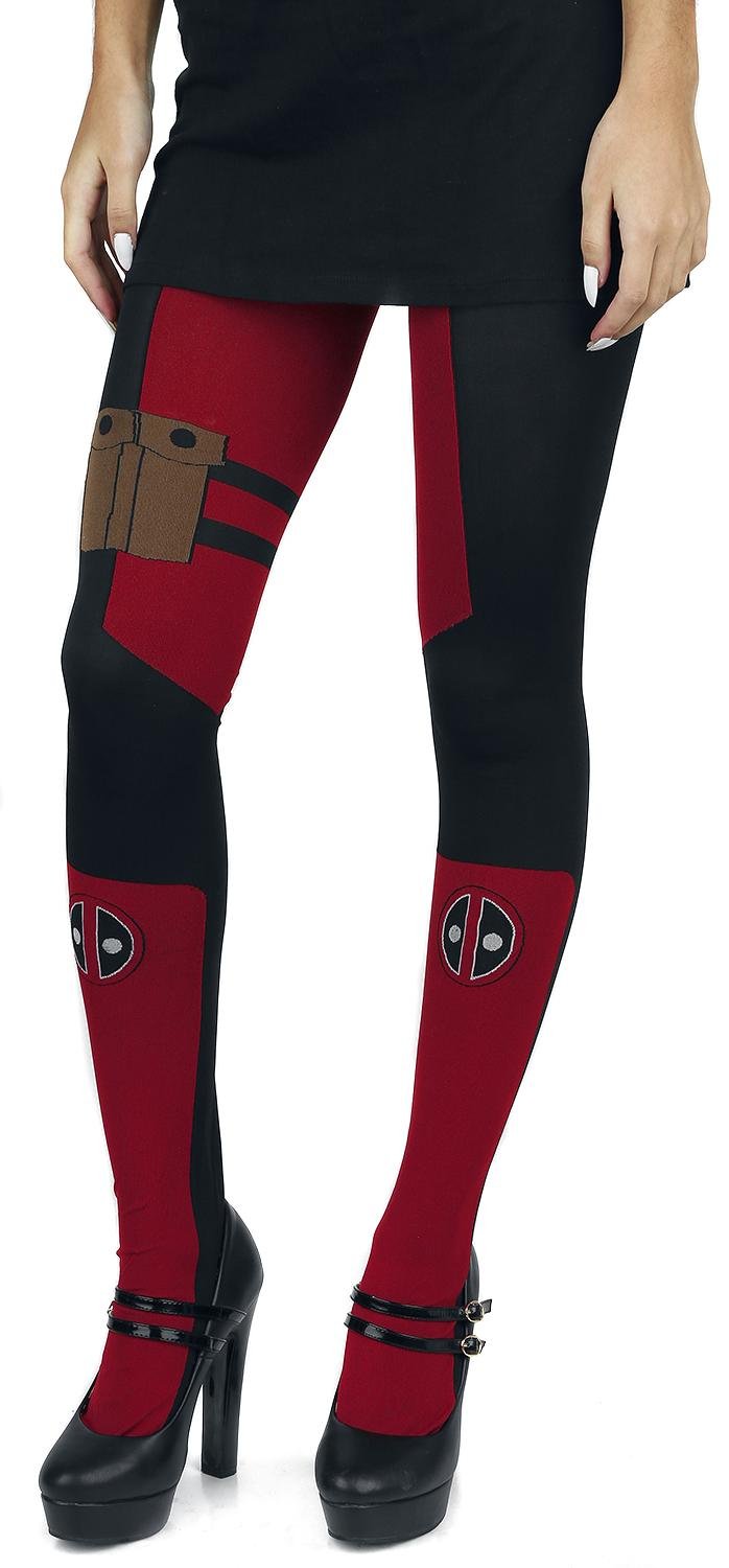 Marvel Comics Deadpool Suit Up Costume Sheer Tights