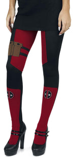 Marvel Comics Deadpool Suit Up Costume Sheer Tights