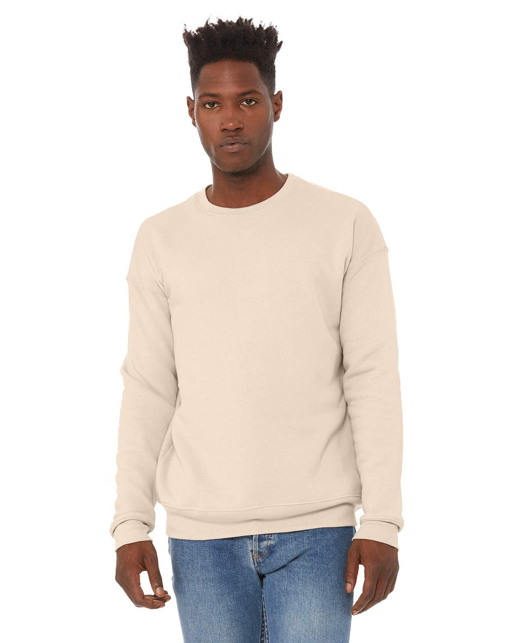 Unisex Drop Shoulder Fleece - WHITE - XS(D0102H7W9S6)