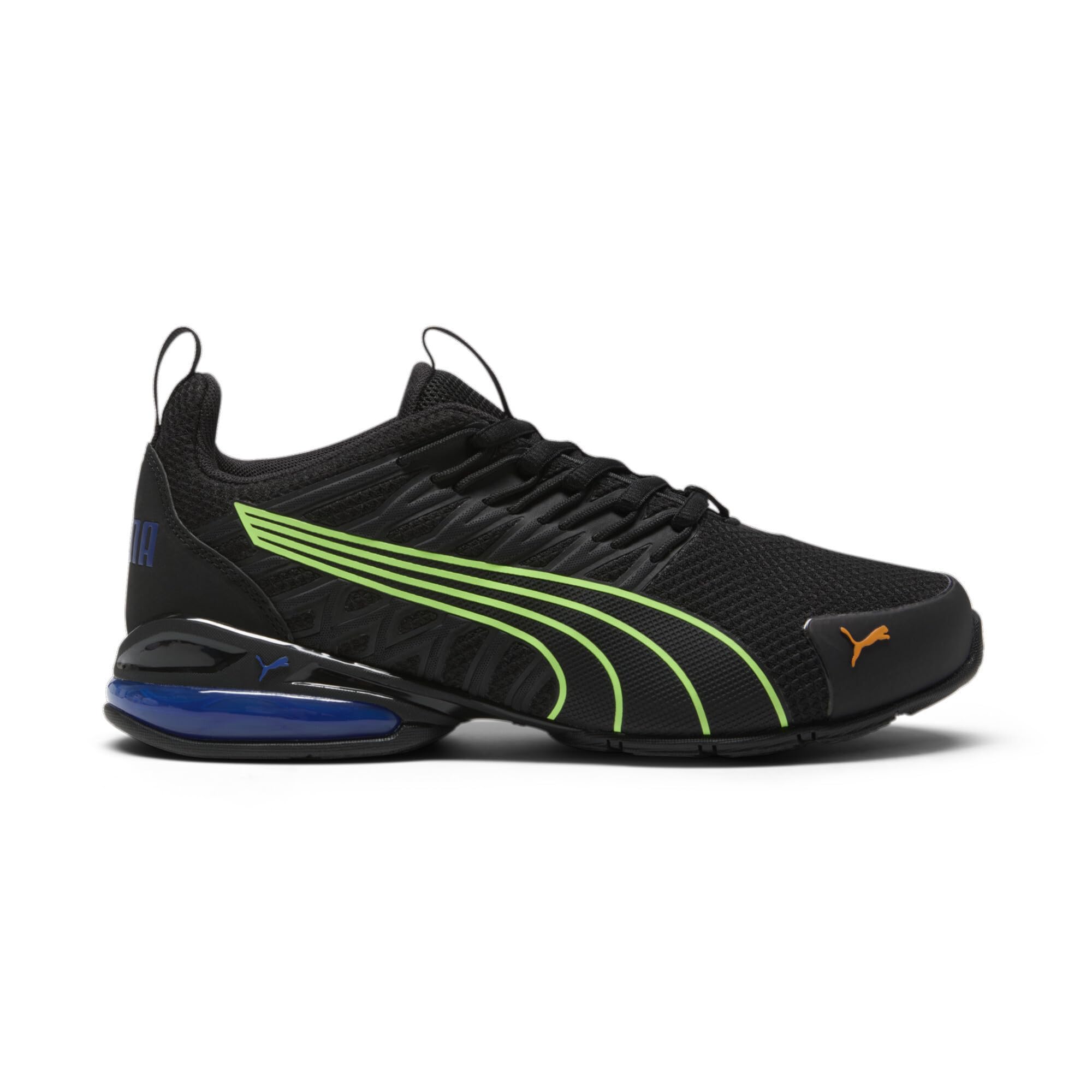 PUMA Voltaic EVO Sneaker, Black-Green Glare, 5.5 US Unisex Big Kid