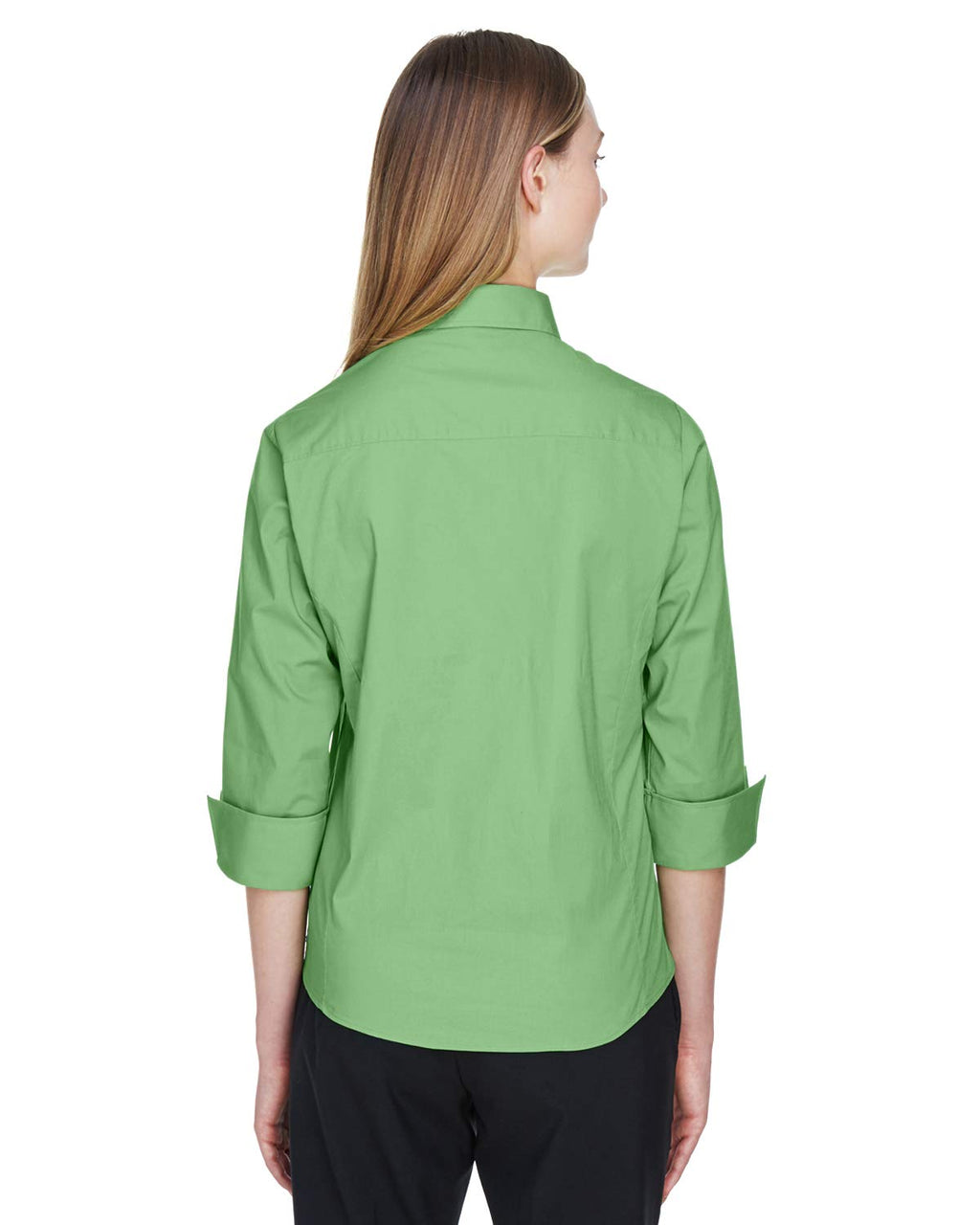 Ladies Perfect Fit34-Sleeve Stretch Poplin Blouse - LIME - S(D0102H7YEg8)
