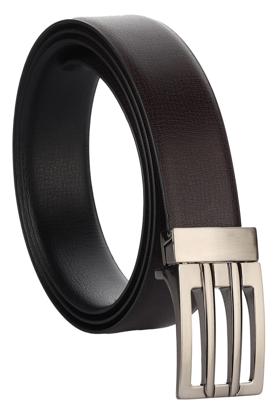 Sunshopping MenS Formal & Causal Artificial Leather Reversible Black & Brown Color Belt (Cvr55) (40, Brown) 40