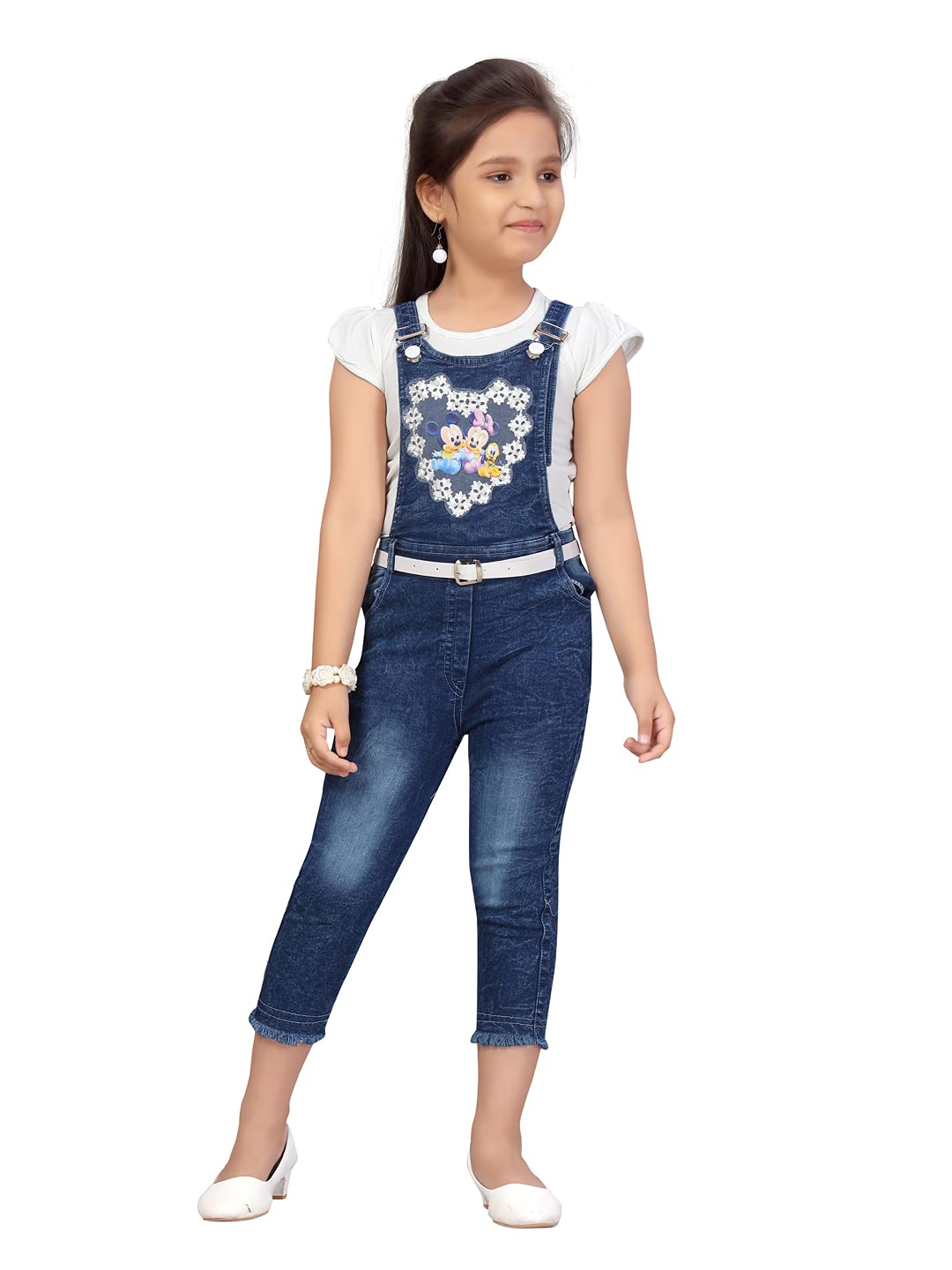 Aarika Denim Pencil Casual Dress (DR-33205_White_28)