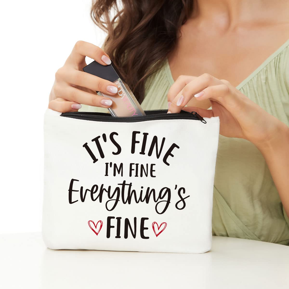 Inspirational Gifts for Women, Positive Inspirational Quotes Makeup Bag - Uplifting Encouragement Gifts for Women, Girls, Teens,