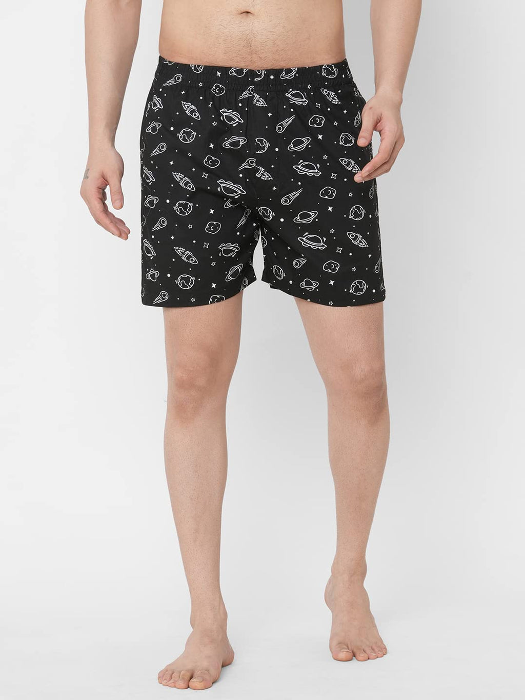 ANNI DESIGNER Mens Cotton Printed Boxer Shorts