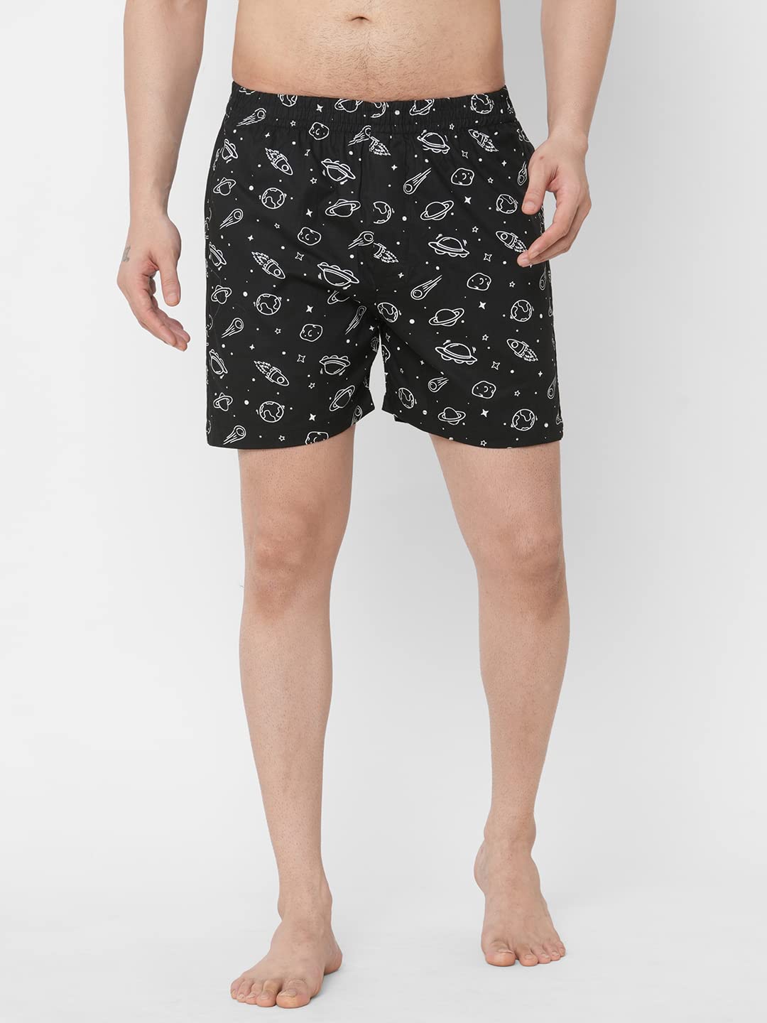 ANNI DESIGNER Mens Cotton Printed Boxer Shorts