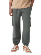 Bewakoof Heavy Duty 1.0 Mens Solid Oversized Fit Fleece Cargo Joggers_646496_Grey_XL