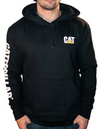 Caterpillar Men's Trademark Banner Hooded Sweatshirt (Regular and Big & Tall Sizes), Black, 3X Large